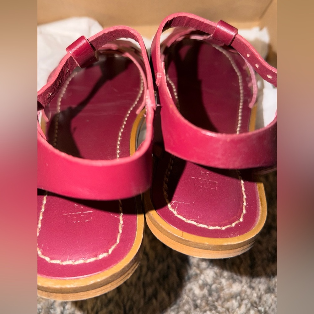 ZARA GIRLS Leather Fisherman Sandals LIMITED EDITION Size Girls 2.5 - Picture 7 of 12